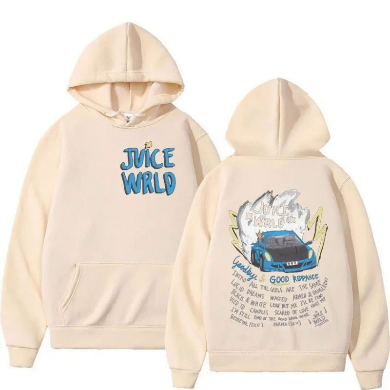 Unisex anime hoodie with dark retro print – oversized pullover streetwear.


