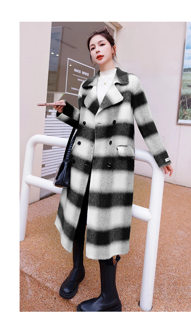 “Carrie Plaid Coat – women’s stylish plaid wool-blend coat with a modern fit, perfect for adding warmth and classic style to any outfit – Hot Deal Warehouse fashion”


