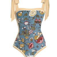 Palm Breeze Chiffon Printed Swimsuit Hot Deal Warehouse