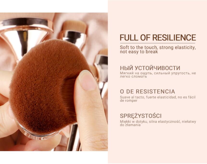 “9 piece rose golden makeup brush set – professional, soft brushes for flawless makeup application – Hot Deal Warehouse beauty tools”

