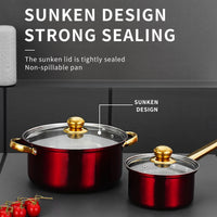 “12-piece non-stick stainless steel pot set – durable cookware for easy, versatile meal prep – Hot Deal Warehouse kitchenware”



