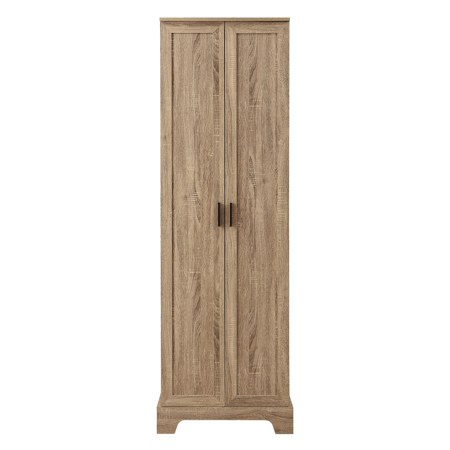 Brown MDF storage cabinet with adjustable shelf and two doors