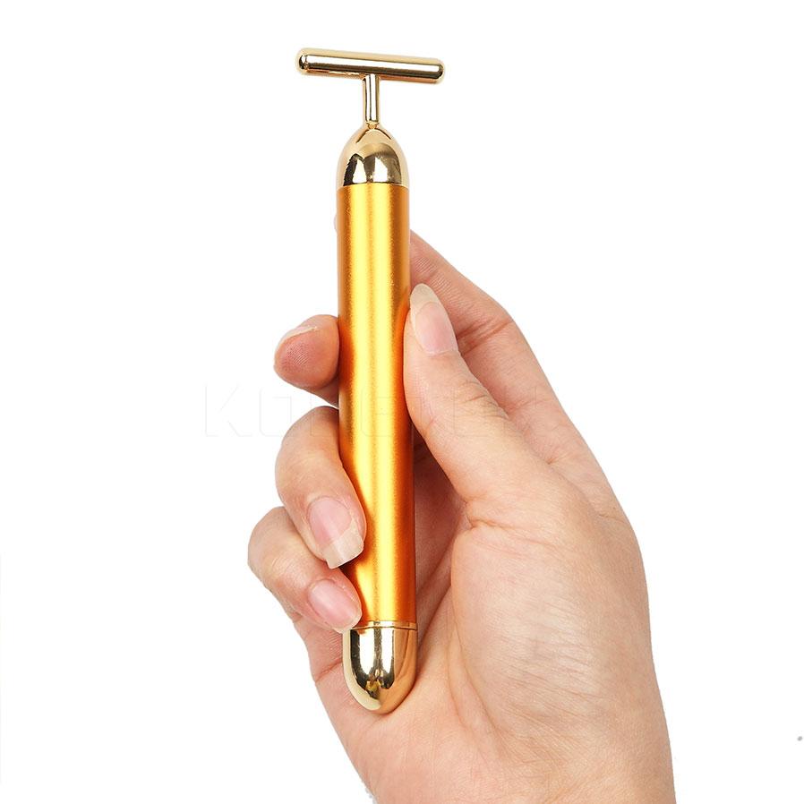 “24K vibration facial beauty bar – gold-plated, vibrating skincare tool for facial massage and radiant skin – Hot Deal Warehouse beauty”


