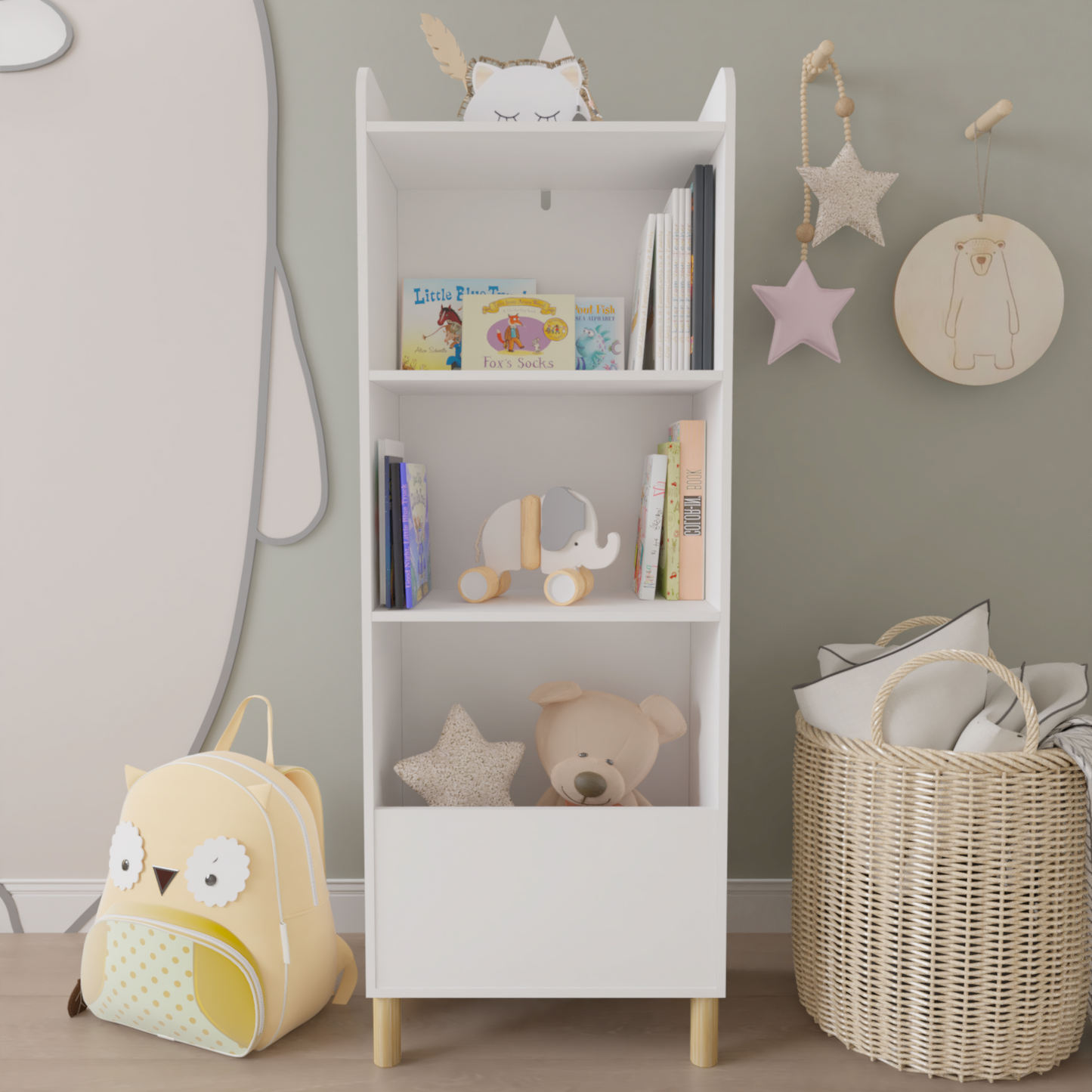 “4-tier bookcase – modern, space-saving shelving unit for books, décor, and storage – Hot Deal Warehouse furniture”

