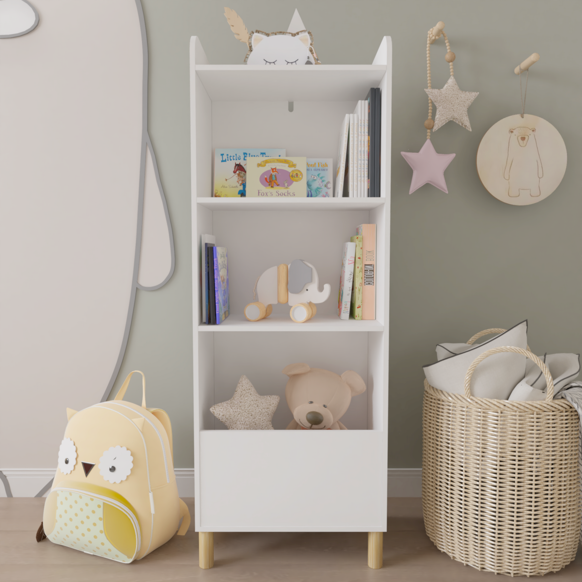 “4-tier bookcase – modern, space-saving shelving unit for books, décor, and storage – Hot Deal Warehouse furniture”

