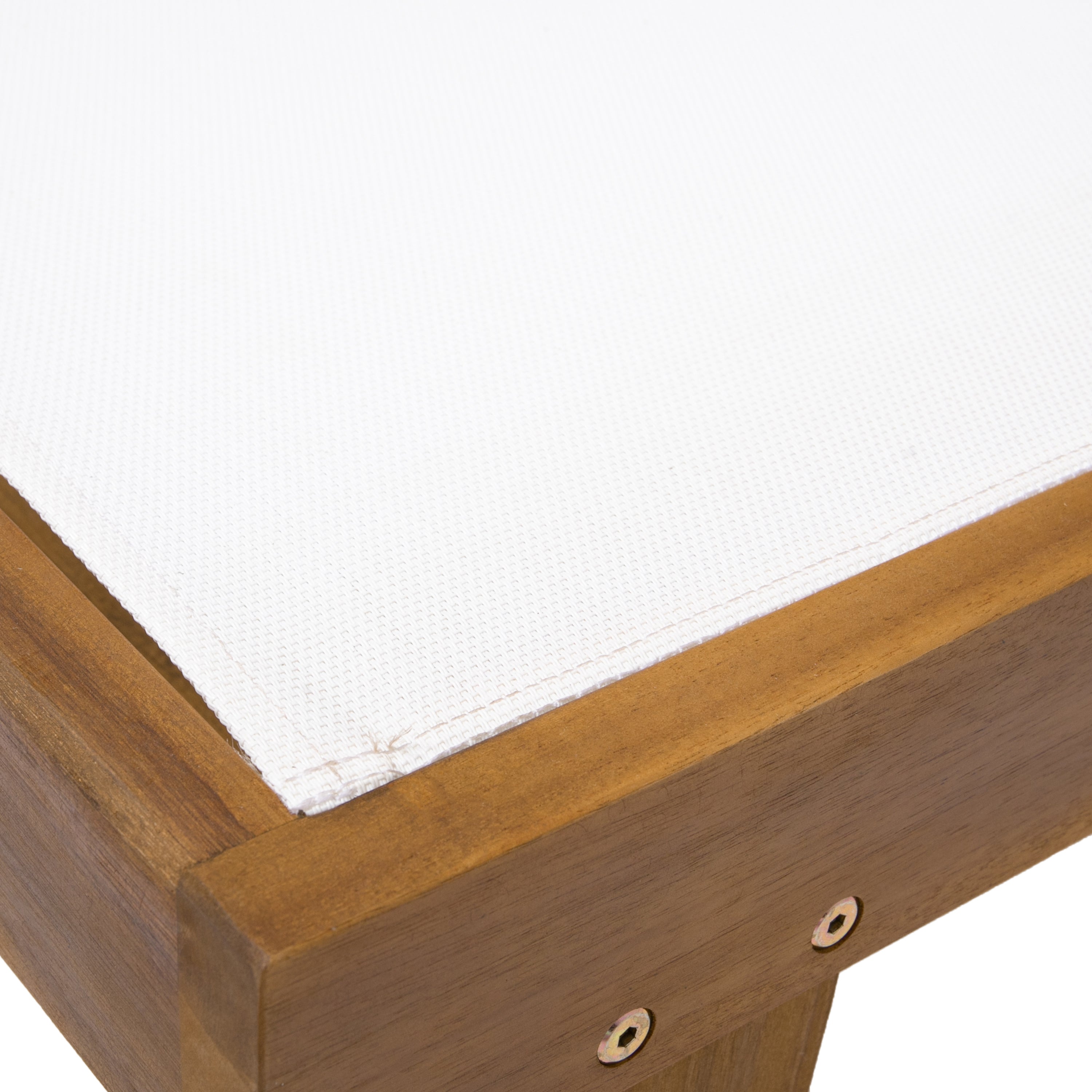 Modern white mesh chaise lounge with adjustable backrest

