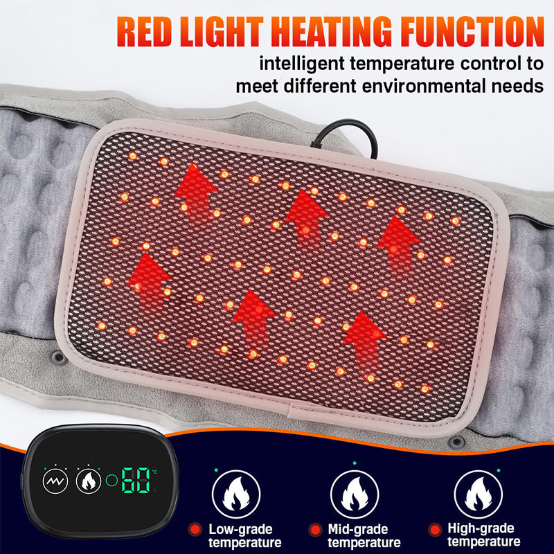 Electric Heating & Massage Waist Belt, Inflatable Airbag Lumbar Support for Back Pain and Posture Correction Hot Deal Warehouse