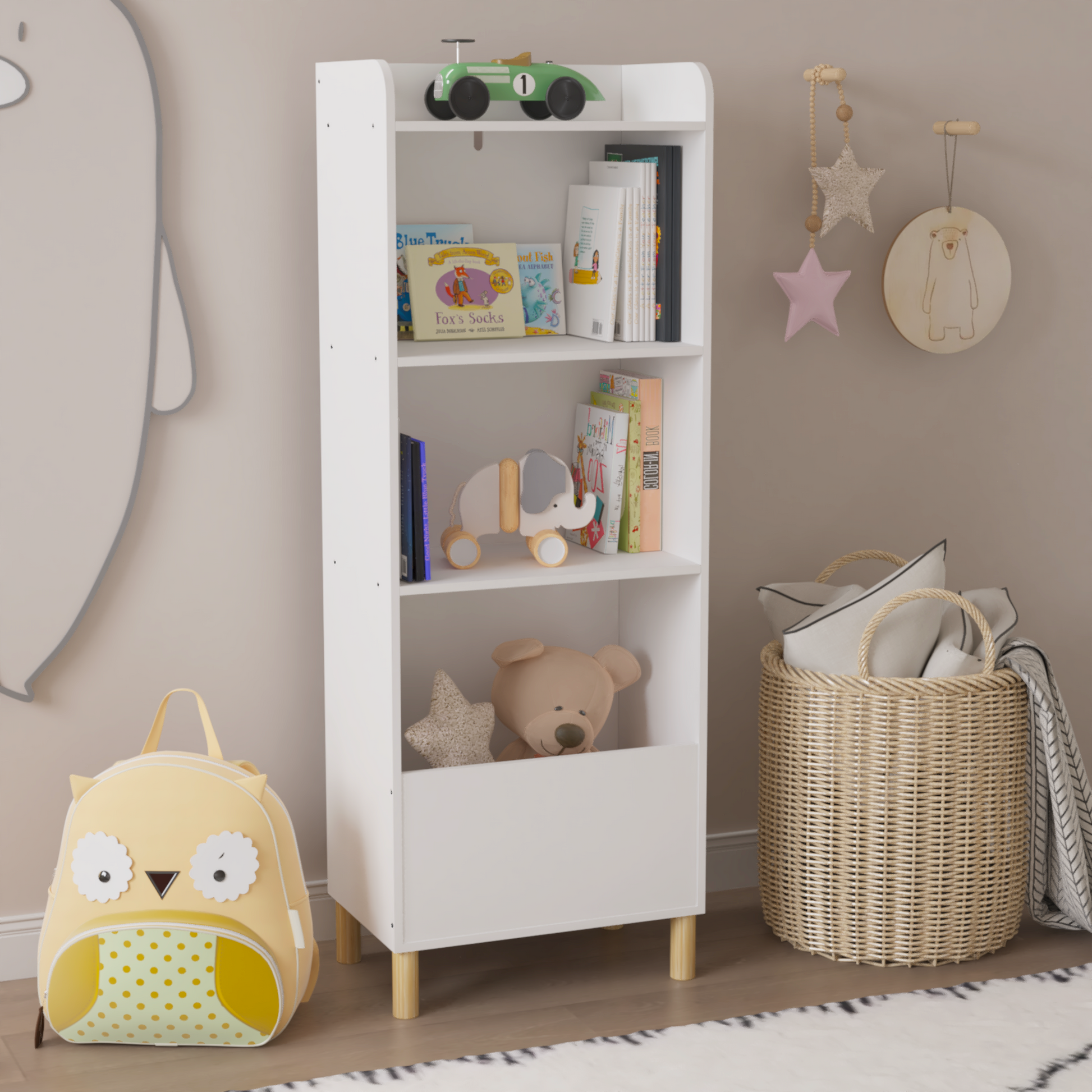 “4-tier bookcase – modern, space-saving shelving unit for books, décor, and storage – Hot Deal Warehouse furniture”

