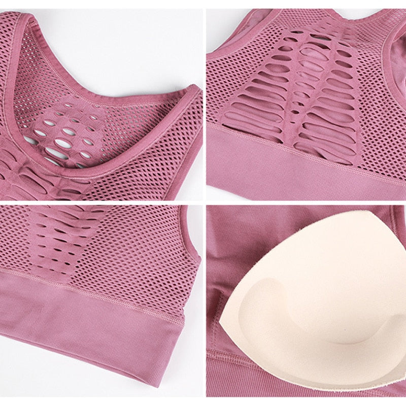 Seamless Padded Sports Bra High Impact Hot Deal Warehouse