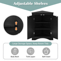 “Black triangle bathroom storage cabinet – modern, space-saving corner organizer for toiletries and essentials – Hot Deal Warehouse home furniture”

