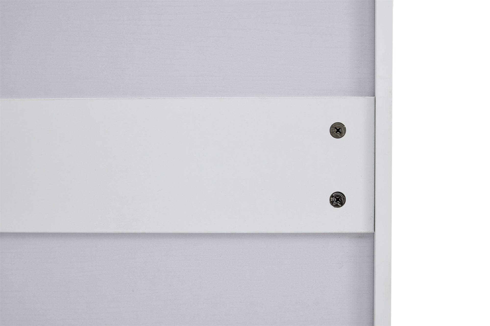 White shoe cabinet with open shelves and metal legs