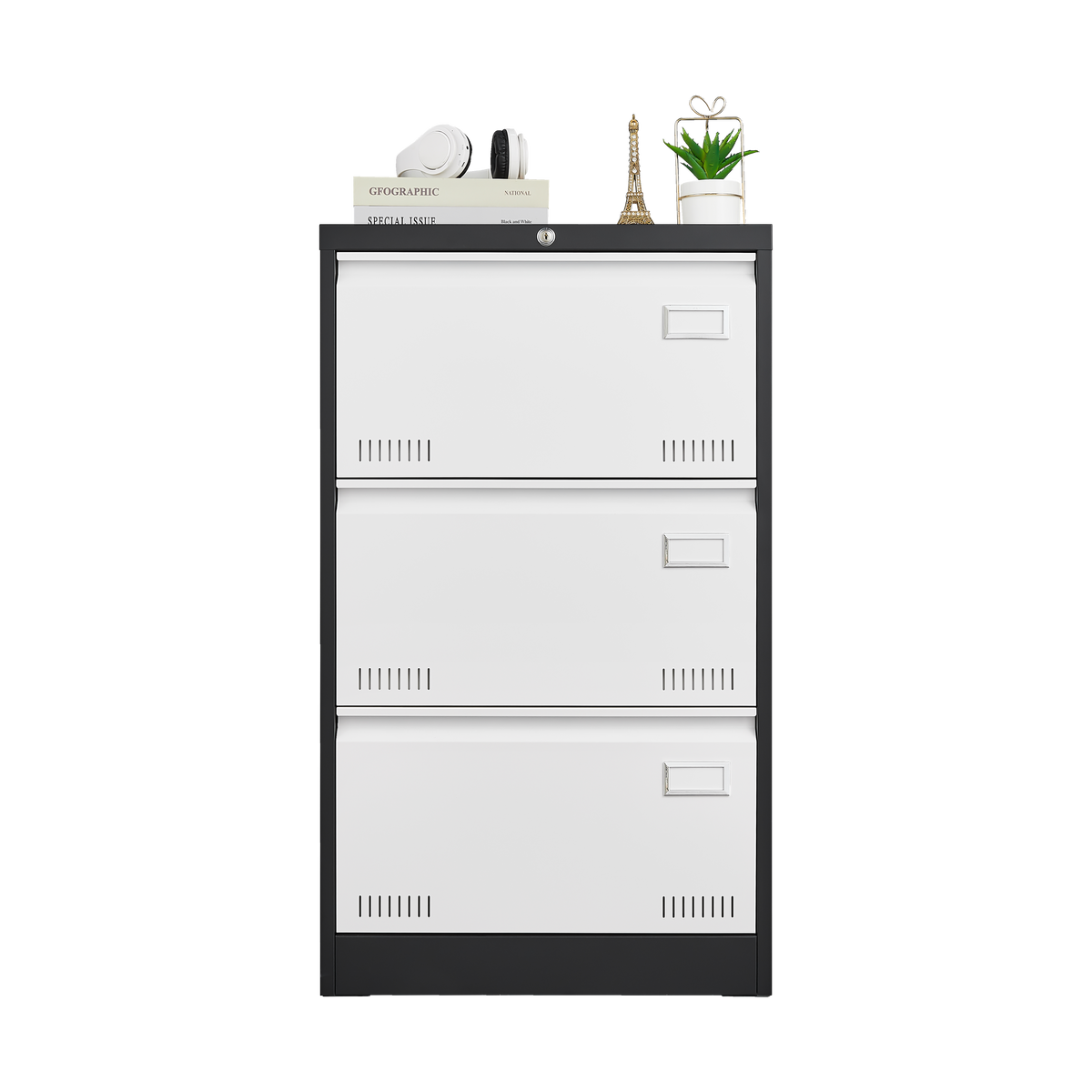 “3 drawer metal lateral file cabinet with lock – secure, durable office storage for documents and files – Hot Deal Warehouse office furniture”

