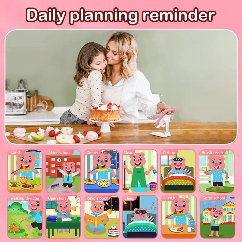 Kids smartphone camera toy with touchscreen, designed for 3-12-year-olds, doubles as an MP3 player and educational gift.

