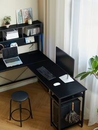 “94.5 inch L shaped gaming desk – spacious, ergonomic workstation for gamers and home office setups – Hot Deal Warehouse furniture”

