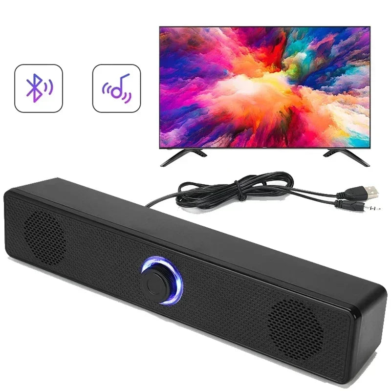 USB powered PC soundbar with Bluetooth and wired connection