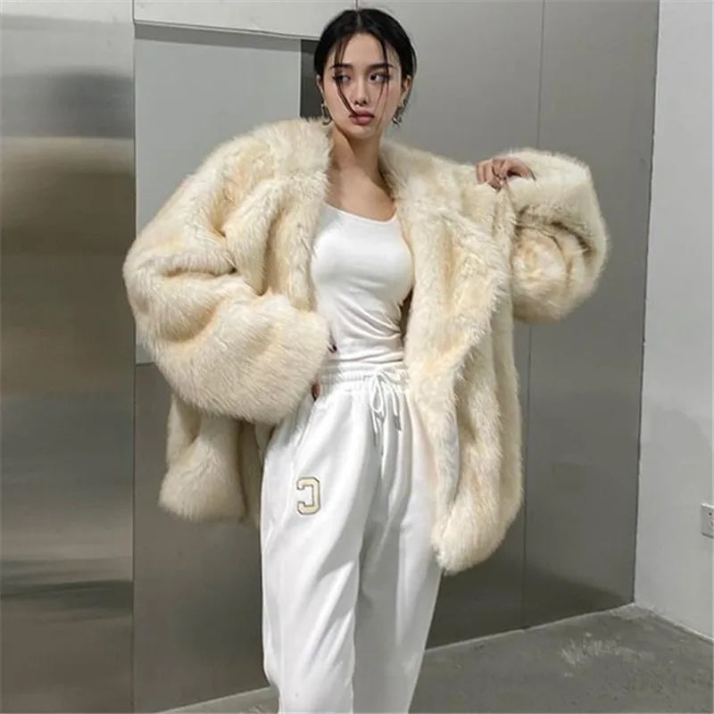 “Foxy Faux Fur Coat – women’s luxurious faux fur coat with a chic, cozy design, perfect for adding glamour and warmth to any outfit – Hot Deal Warehouse fashion”

