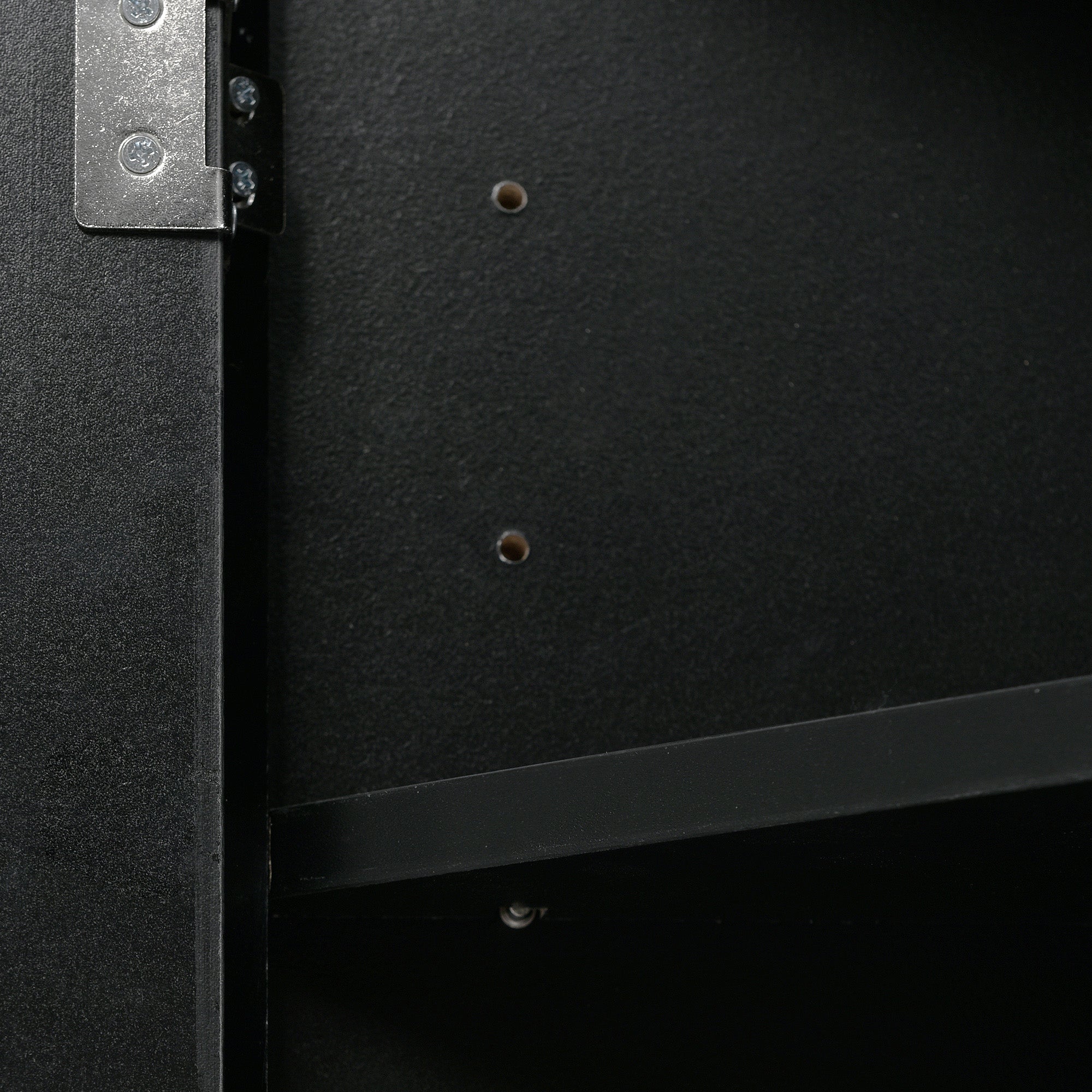 “Black triangle bathroom storage cabinet – modern, space-saving corner organizer for toiletries and essentials – Hot Deal Warehouse home furniture”

