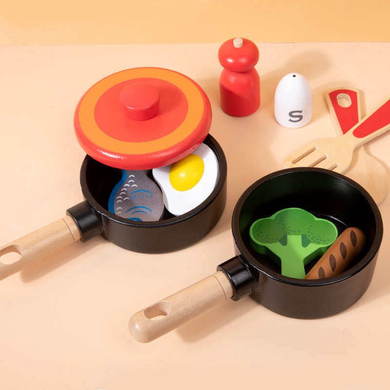 “Children’s Wooden Kitchen Pot Set – durable wooden play kitchen set for kids, designed to inspire imaginative cooking and role play – Hot Deal Warehouse toys”

