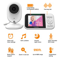 “2.8-inch baby monitor – digital video monitor with clear display for safe and easy baby monitoring – Hot Deal Warehouse baby essentials”

