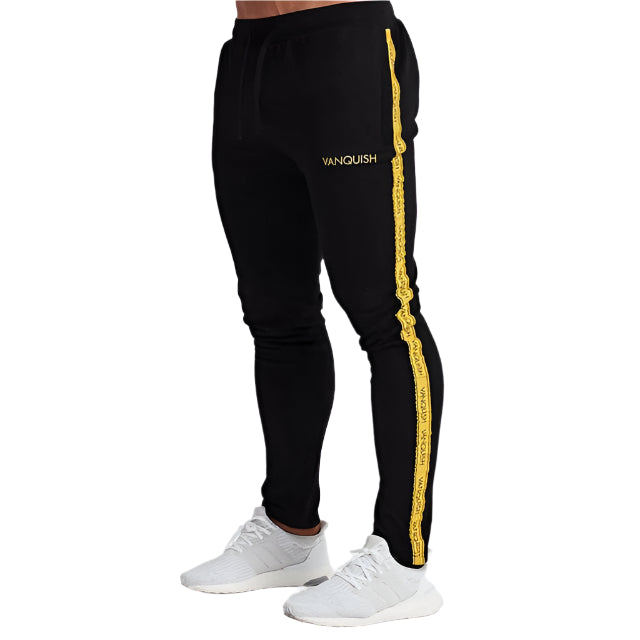 Men’s joggers made from soft, stretchy fabric, featuring an elastic waistband and cuffed ankles, perfect for casual wear or active workouts