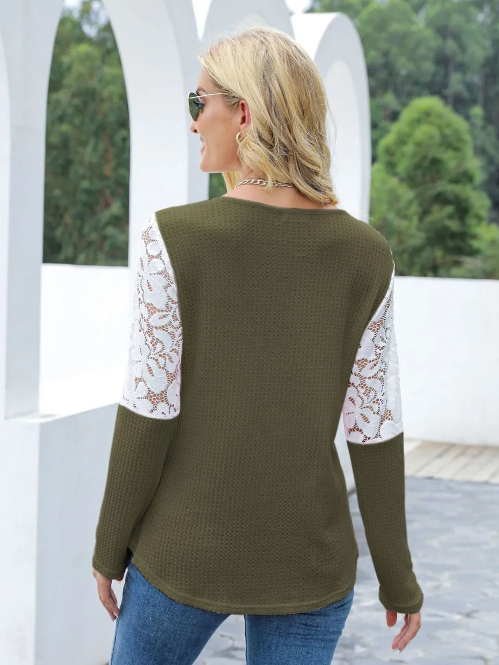 “Daydream Lace Top – women’s delicate lace blouse with a dreamy, romantic design, perfect for layering or dressing up – Hot Deal Warehouse fashion”
