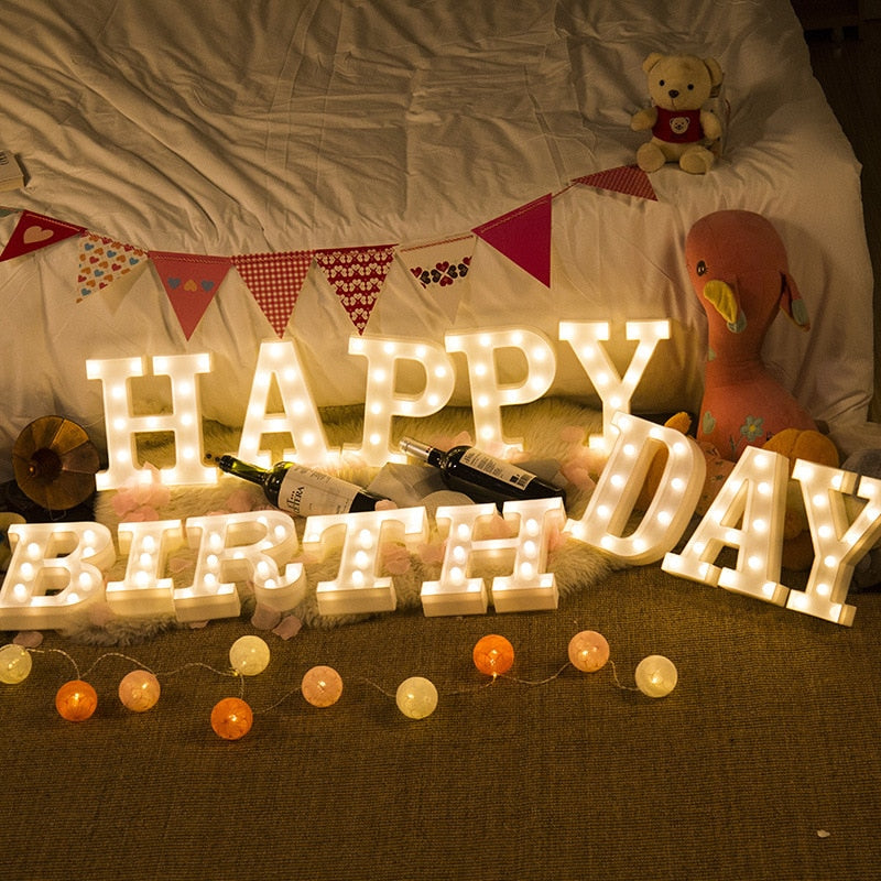 Luminous LED Letter Night Light