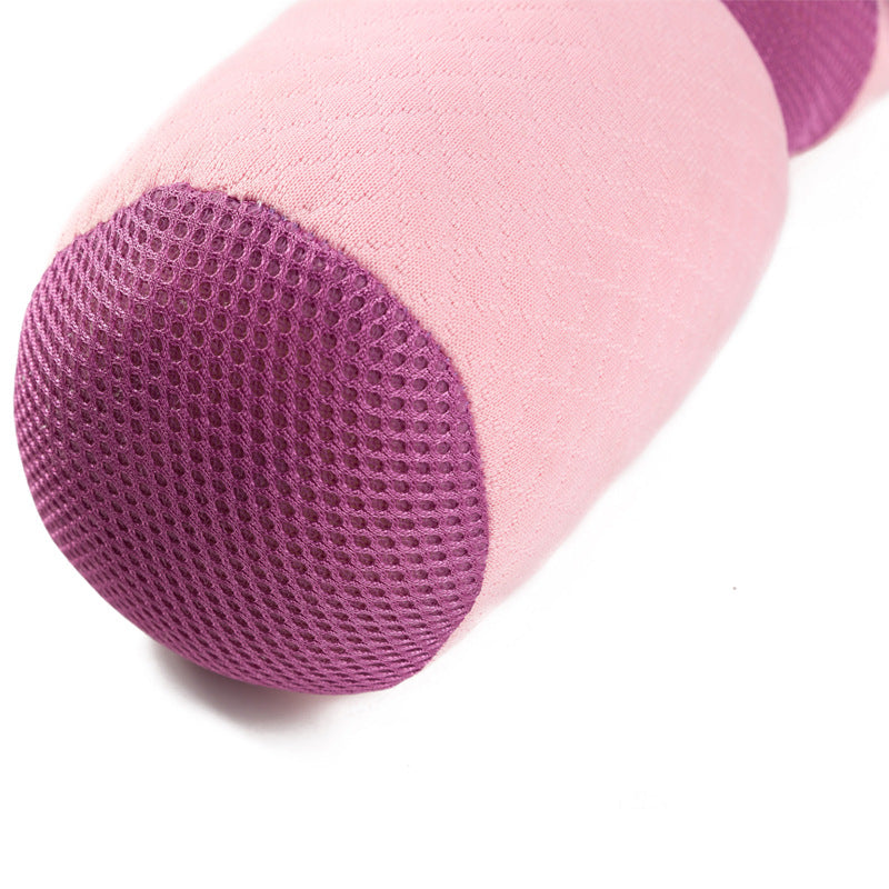 "Multifunctional yoga exercise bolster made from soft, supportive foam with a durable, machine-washable cover. Ideal for enhancing yoga, Pilates, and stretching routines, the bolster provides comfort and support for various poses and exercises."