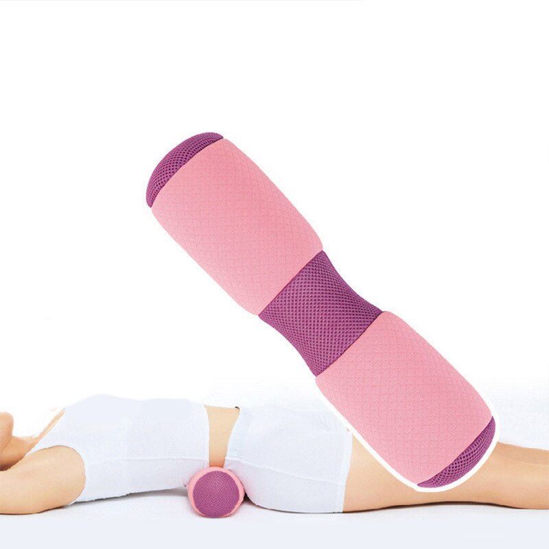 "Multifunctional yoga exercise bolster made from soft, supportive foam with a durable, machine-washable cover. Ideal for enhancing yoga, Pilates, and stretching routines, the bolster provides comfort and support for various poses and exercises."