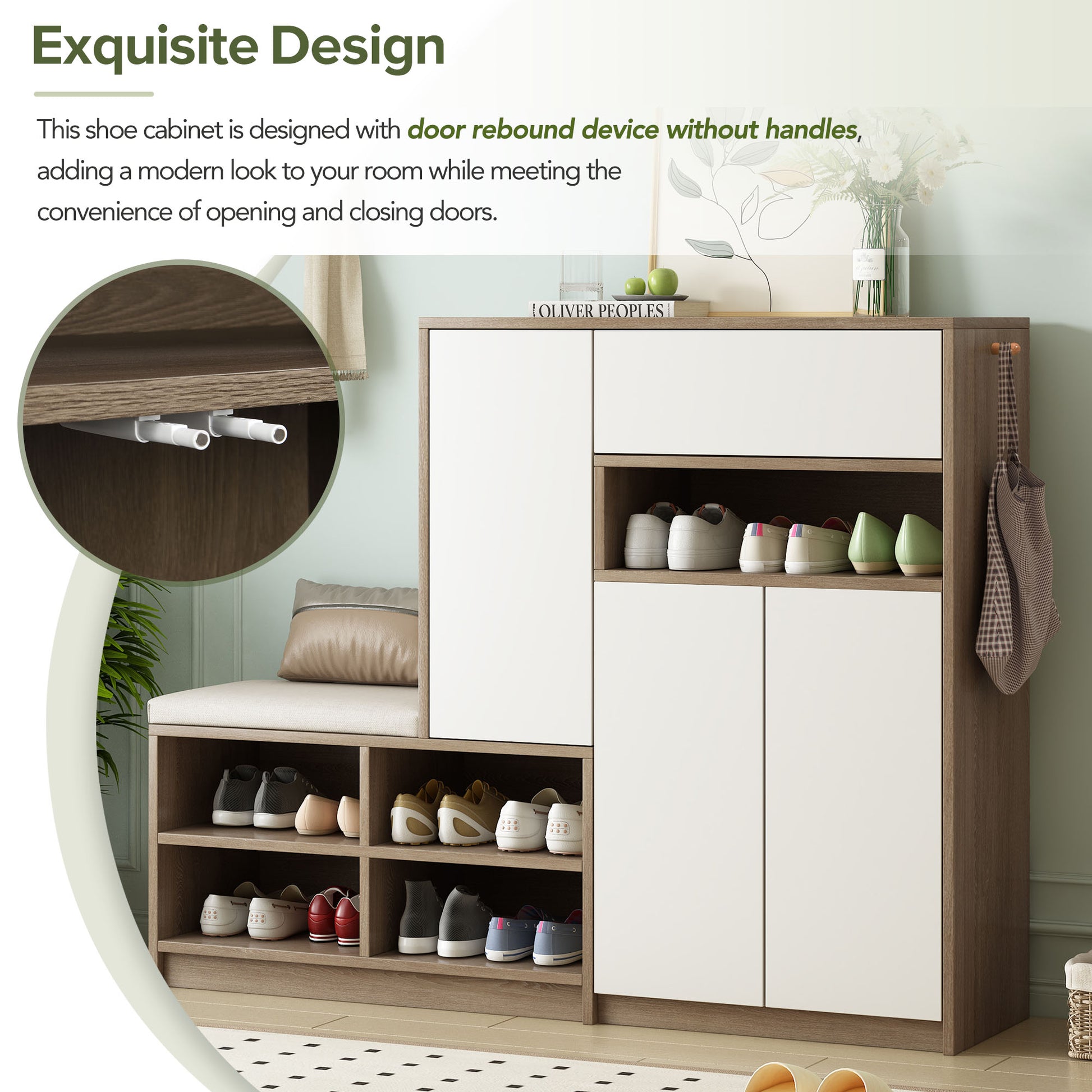 “2-in-1 shoe storage platform cabinet – multifunctional organizer for shoes and entryway essentials – Hot Deal Warehouse home furniture”


