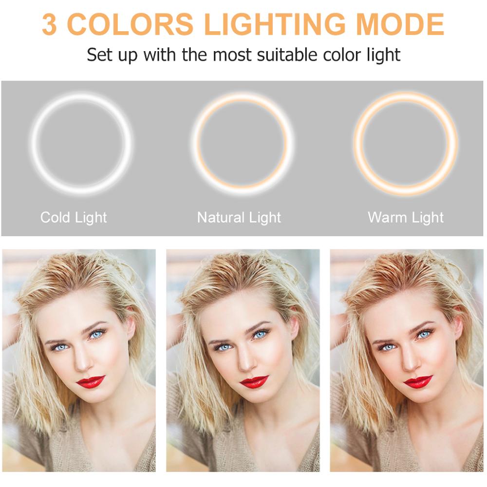 “10 inch (26cm) ring light with adjustable stand – perfect for photography, video calls, and makeup lighting – Hot Deal Warehouse electronics”

