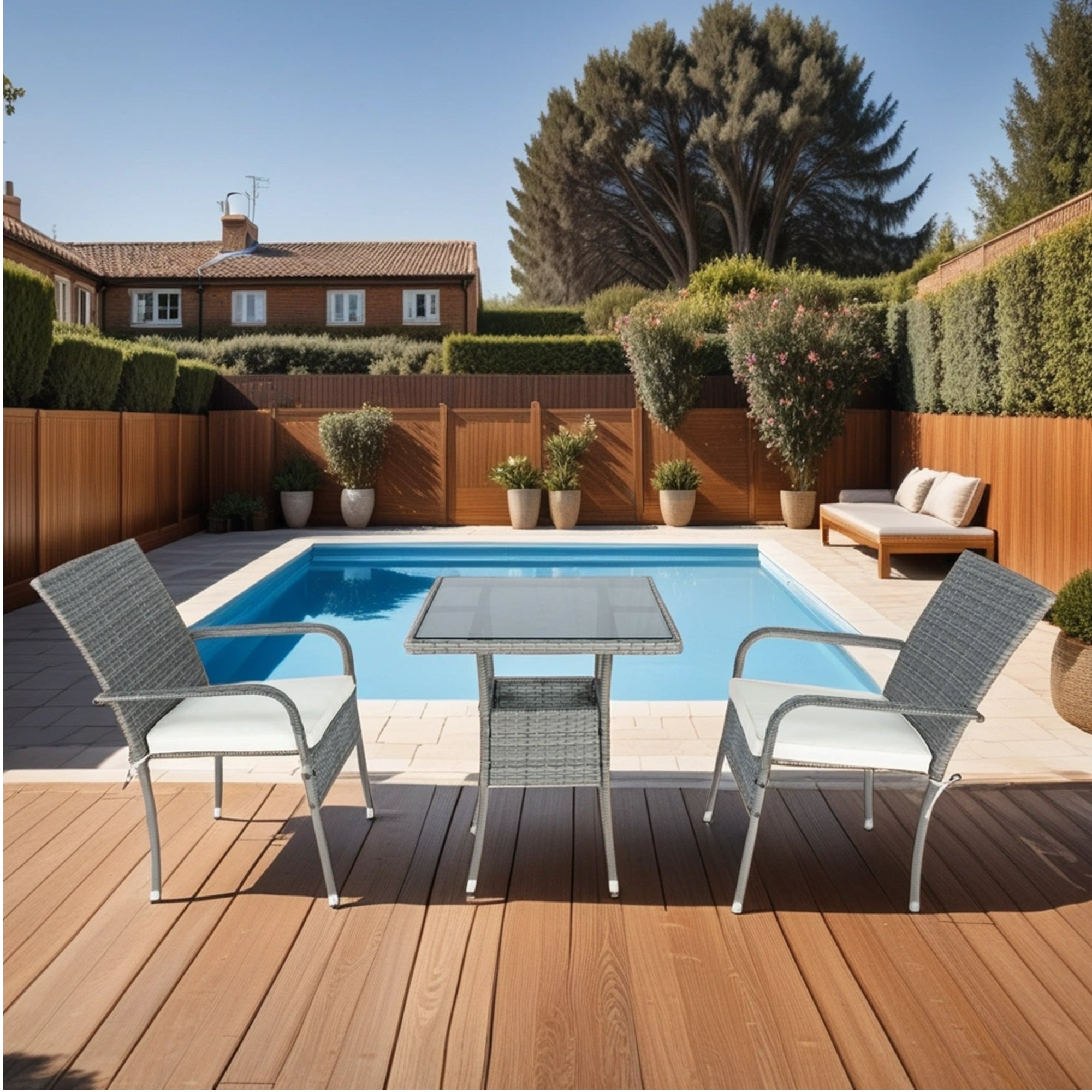 “3 piece patio wicker conversation set – stylish, weather-resistant outdoor furniture for relaxing and entertaining – Hot Deal Warehouse outdoor living”

