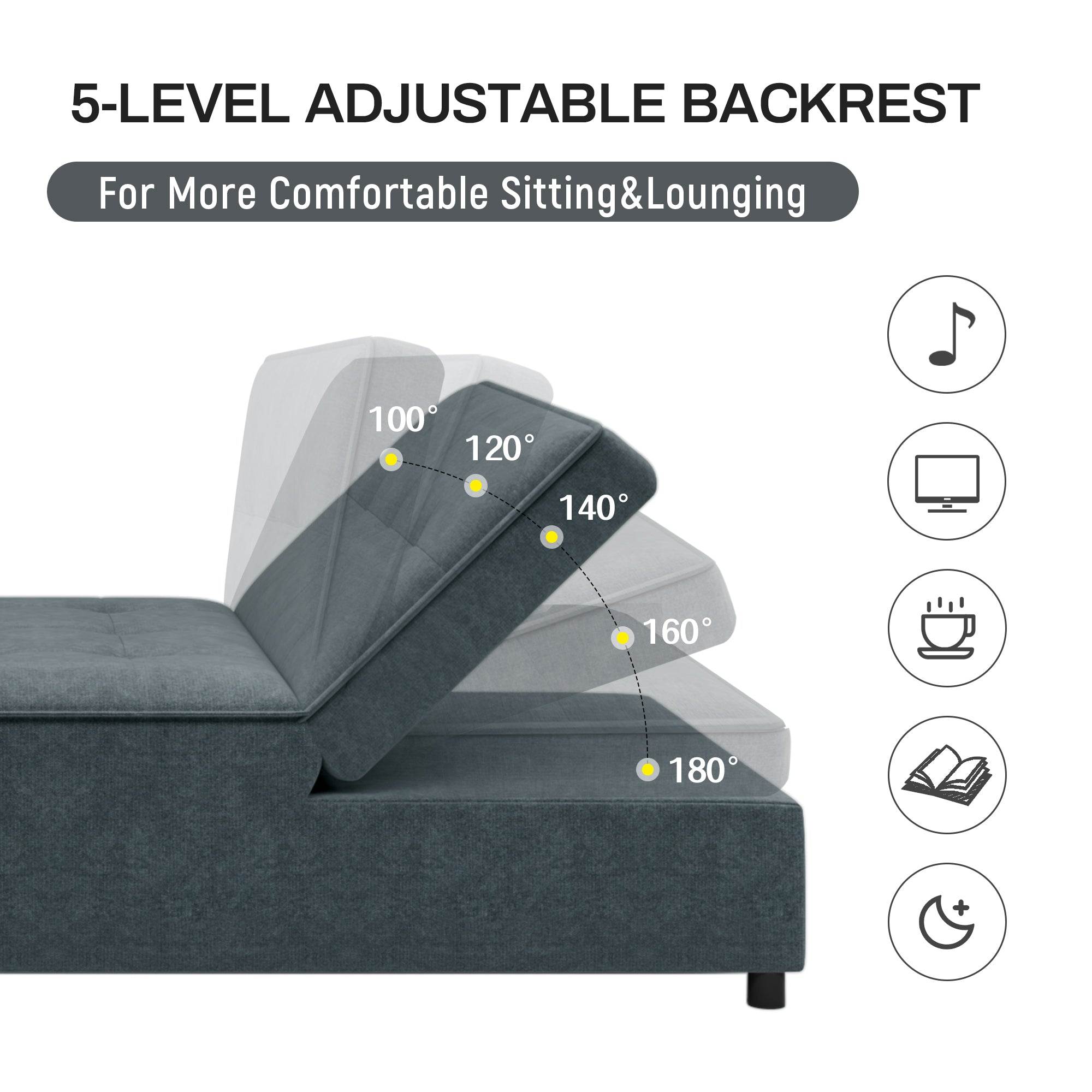 “Four in One Sofa Bed – versatile convertible sofa bed with multiple configurations, perfect for maximizing space and comfort in any room – Hot Deal Warehouse furniture”
