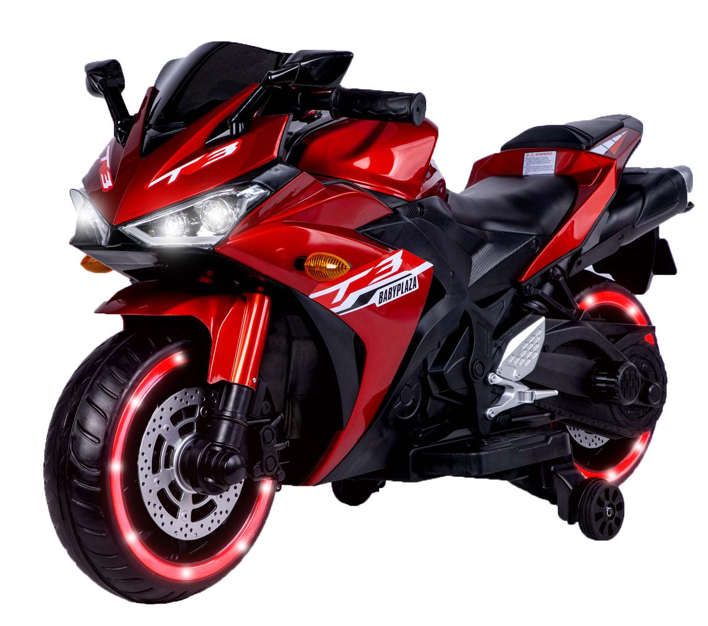 TAMCO 12V kids motorcycle ride-on toy with training wheels, designed for a fun and safe riding experience. Features realistic details, adjustable speed, and easy-to-use controls, making it perfect for young riders to enjoy outdoor adventures while learning balance and coordination.







