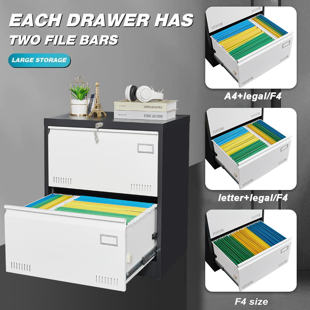 “2 drawer metal lateral file cabinet with lock – secure, durable office storage for documents and files – Hot Deal Warehouse office furniture”


