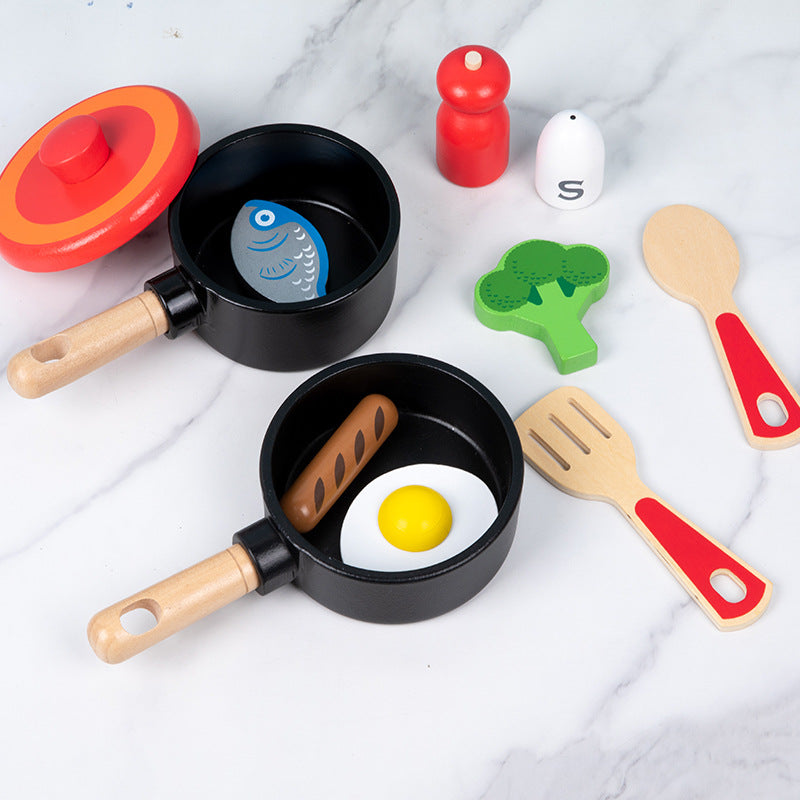 “Children’s Wooden Kitchen Pot Set – durable wooden play kitchen set for kids, designed to inspire imaginative cooking and role play – Hot Deal Warehouse toys”

