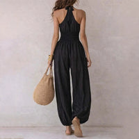 Slim-Fitting Body-Concealing Travel Halter Neck Sexy Casual Comfortable Jumpsuit Hot Deal Warehouse