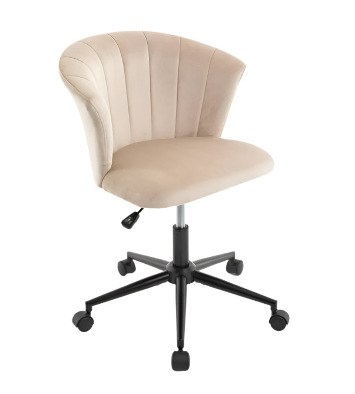 Velvet Swivel Flower Shaped Home Office Chair