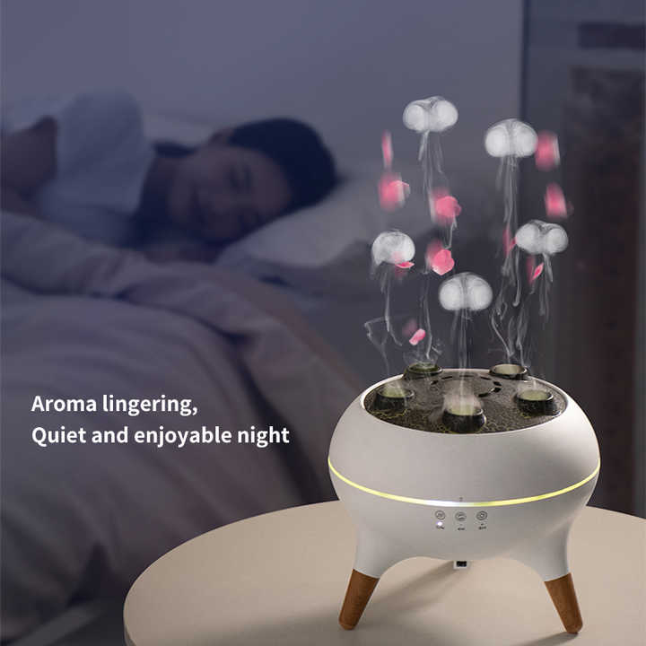 “Electric Night Light Air Humidifier with Remote – multifunctional device combining soothing night light, air humidification, and aromatherapy, all controlled by remote – Hot Deal Warehouse home essentials”

