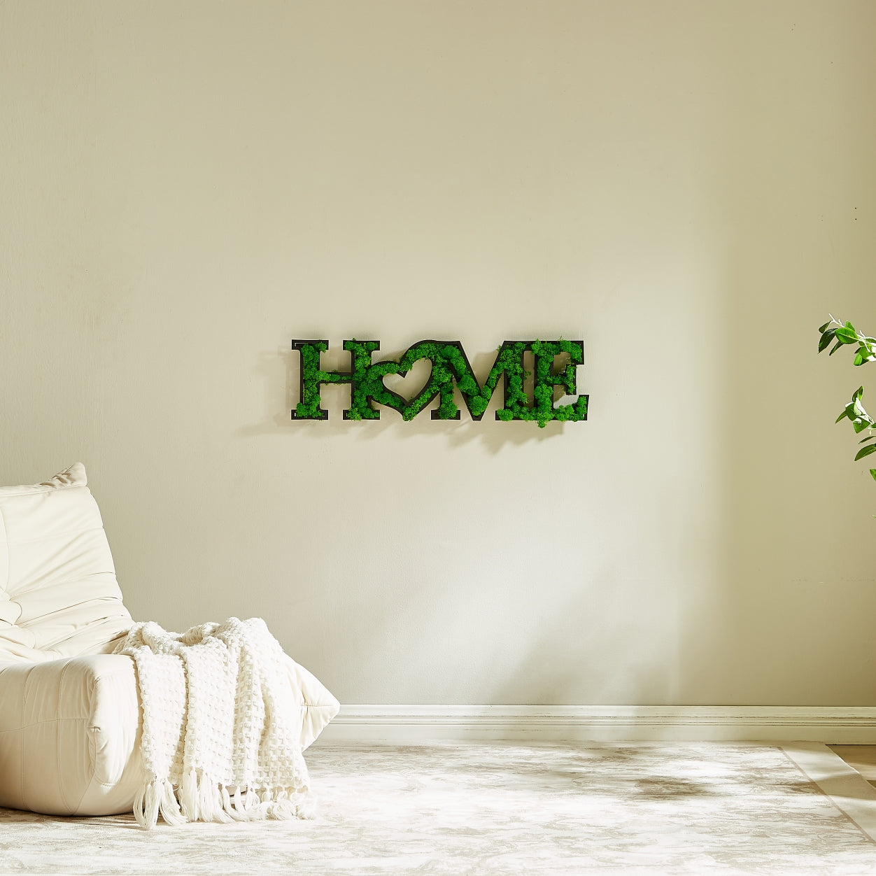 Home Letter Moss Wall Decor