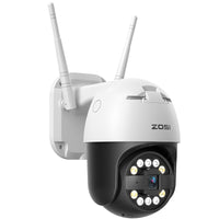 Outdoor 4K HD panoramic security camera with 360° rotation, waterproof build, night vision, and remote monitoring.

