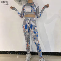 Women Skinny Patchwork Tracksuit 2PC Set Hot Deal Warehouse