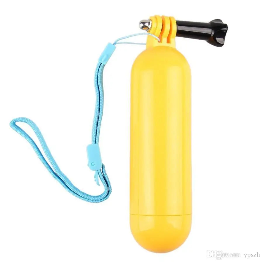 Floating hand grip for GoPro Hero action cameras in yellow color