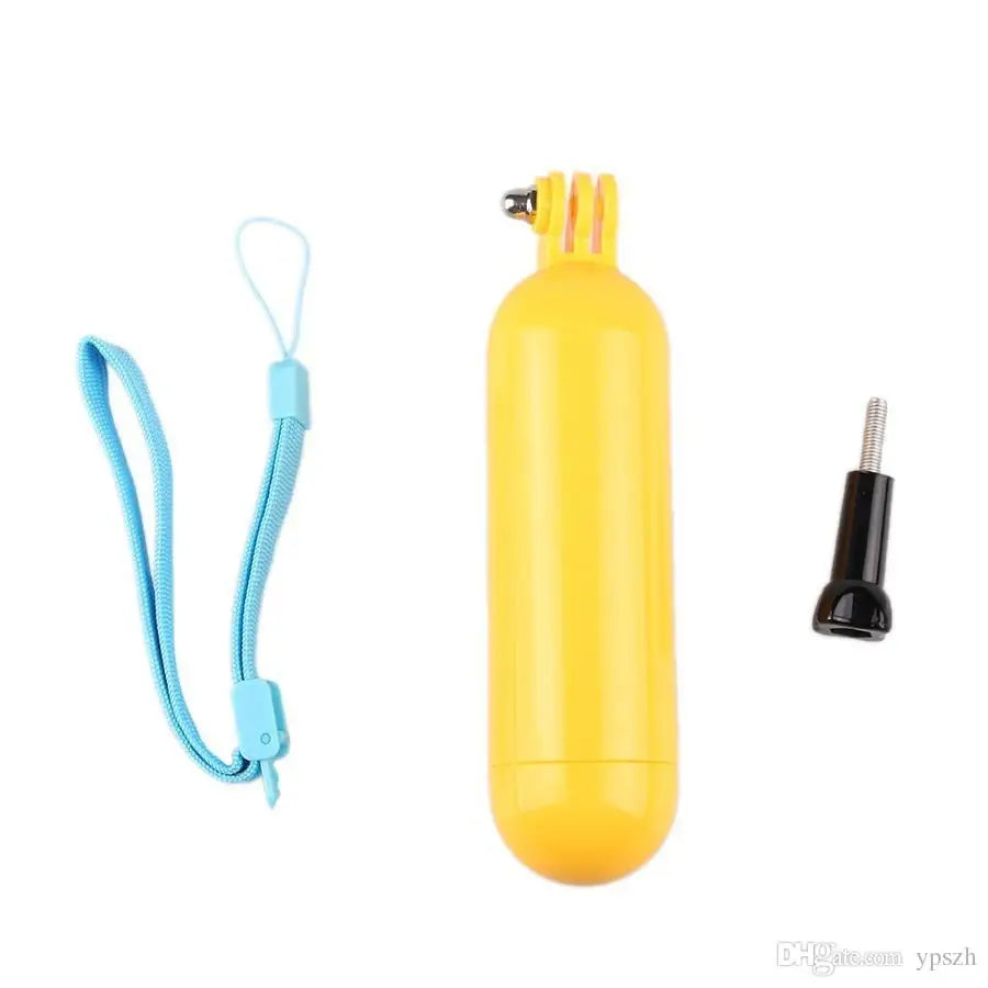 Floating hand grip for GoPro Hero action cameras in yellow color