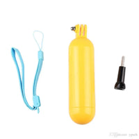 Floating hand grip for GoPro Hero action cameras in yellow color