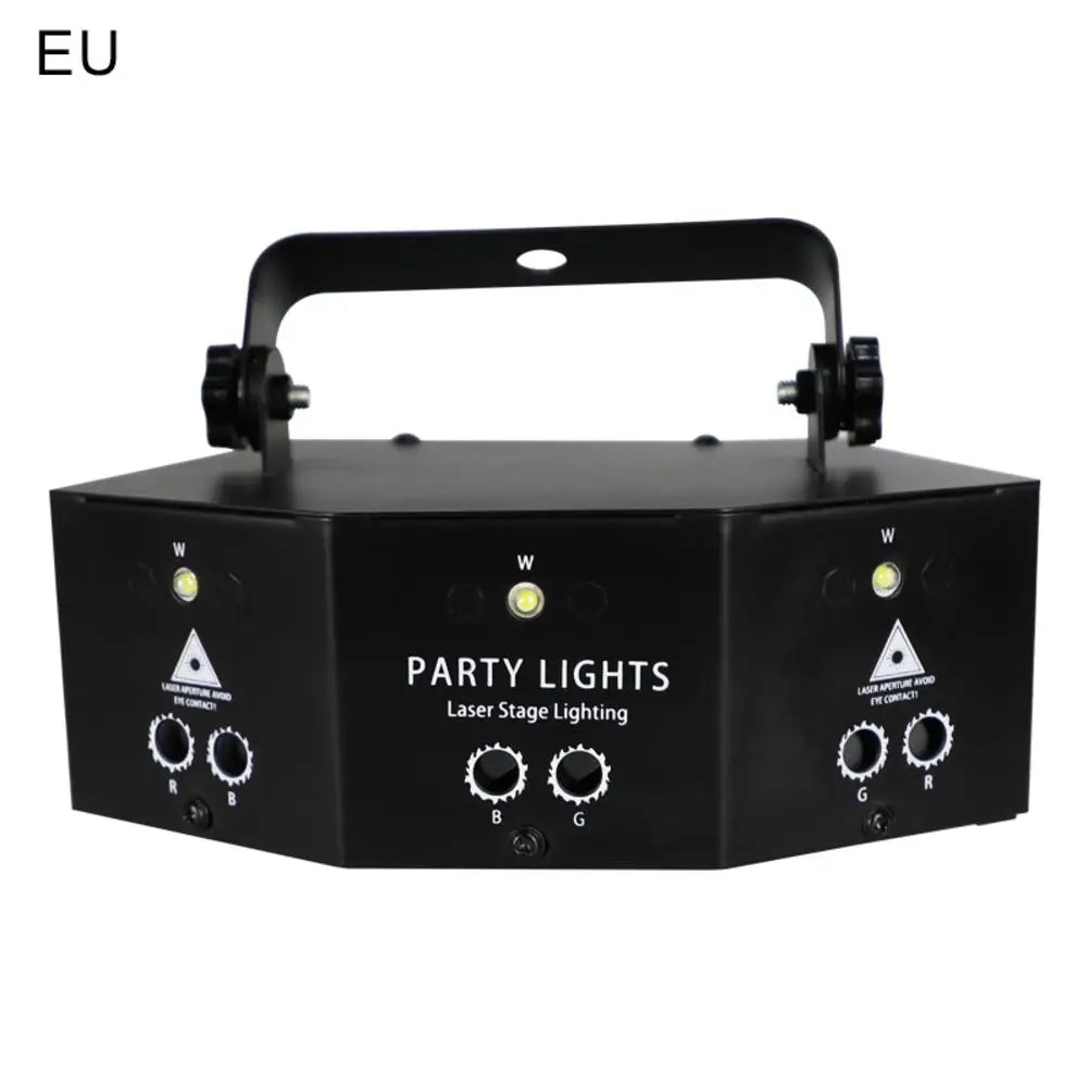9-eye RGB LED DJ disco light with remote control and DMX port