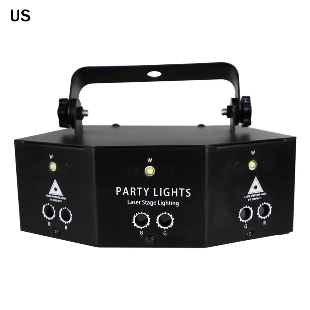 9-eye RGB LED DJ disco light with remote control and DMX port