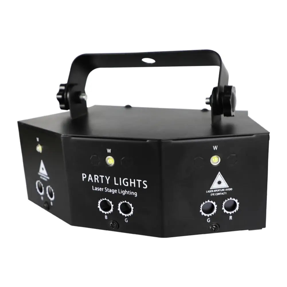 9-eye RGB LED DJ disco light with remote control and DMX port