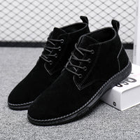High-top British Men's Casual Leather Shoes