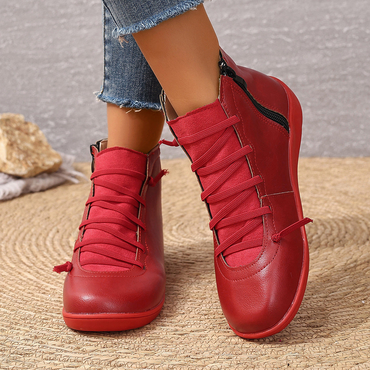 Step out in style with plus-size British Martin boots for women. Casual combat ankle boots with roomy fit, bold design, and all-day comfort.

