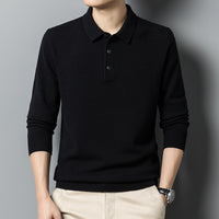 “Fall Casual Polo Collar Long Sleeved Sweater for Men – cozy men’s sweater with a polo collar, ideal for layering and autumn style – Hot Deal Warehouse menswear”
